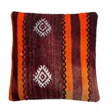 Housse de coussin kilim turc vintage, 40 x 40 cm