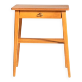 Table de chevet en bouleau scandinave, années 1950