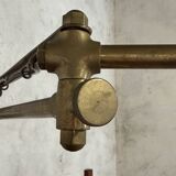 Vintage brass articulated wall lamp Scandinavian style