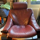 Kroken red leather armchair