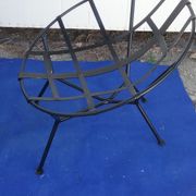 Pair of vintage basket armchairs