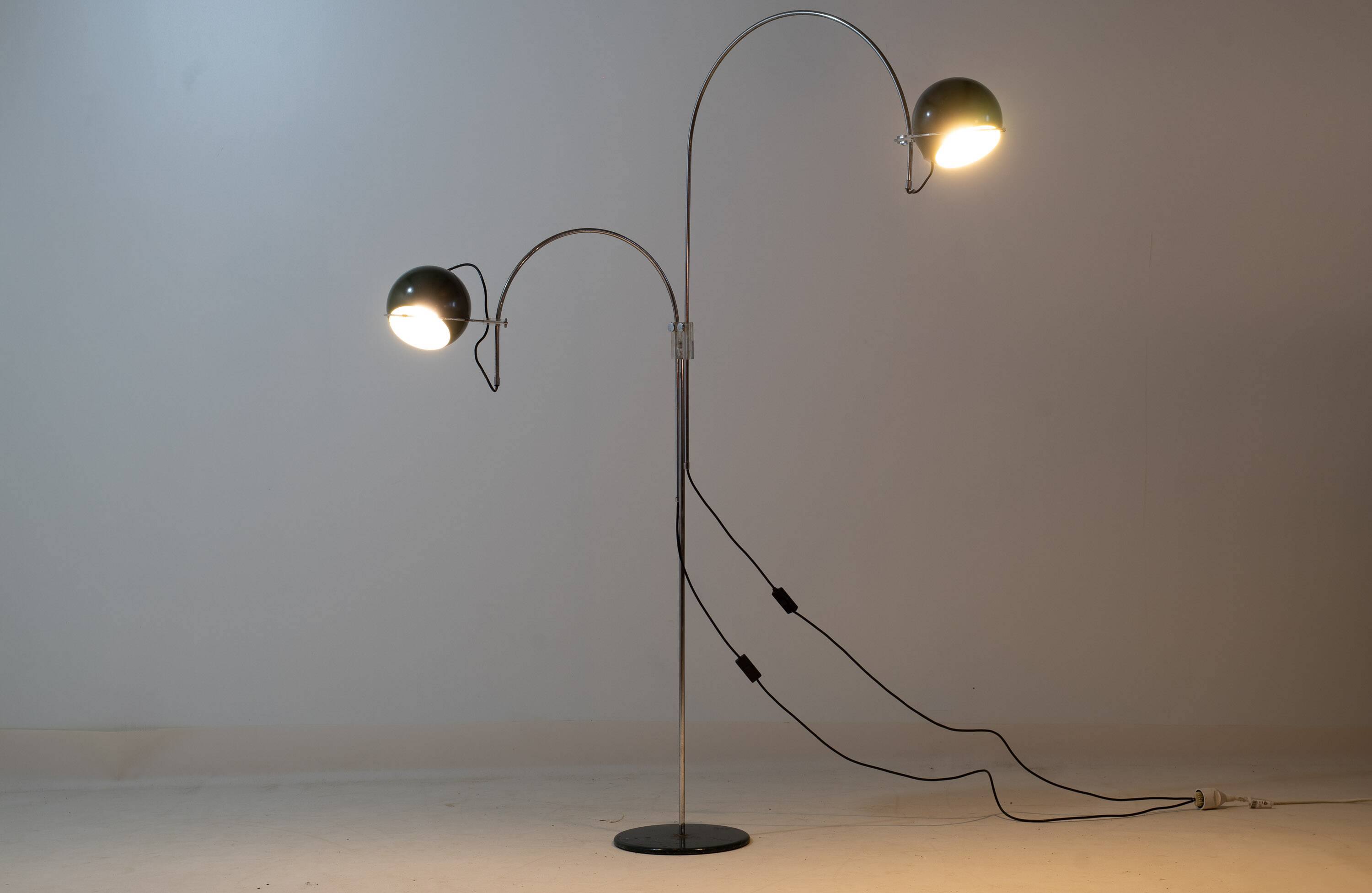 Mid Century GEPO Double Arc Space Age Eyeball Floor Lamp