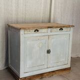 Buffet parisien patiné bleu gris