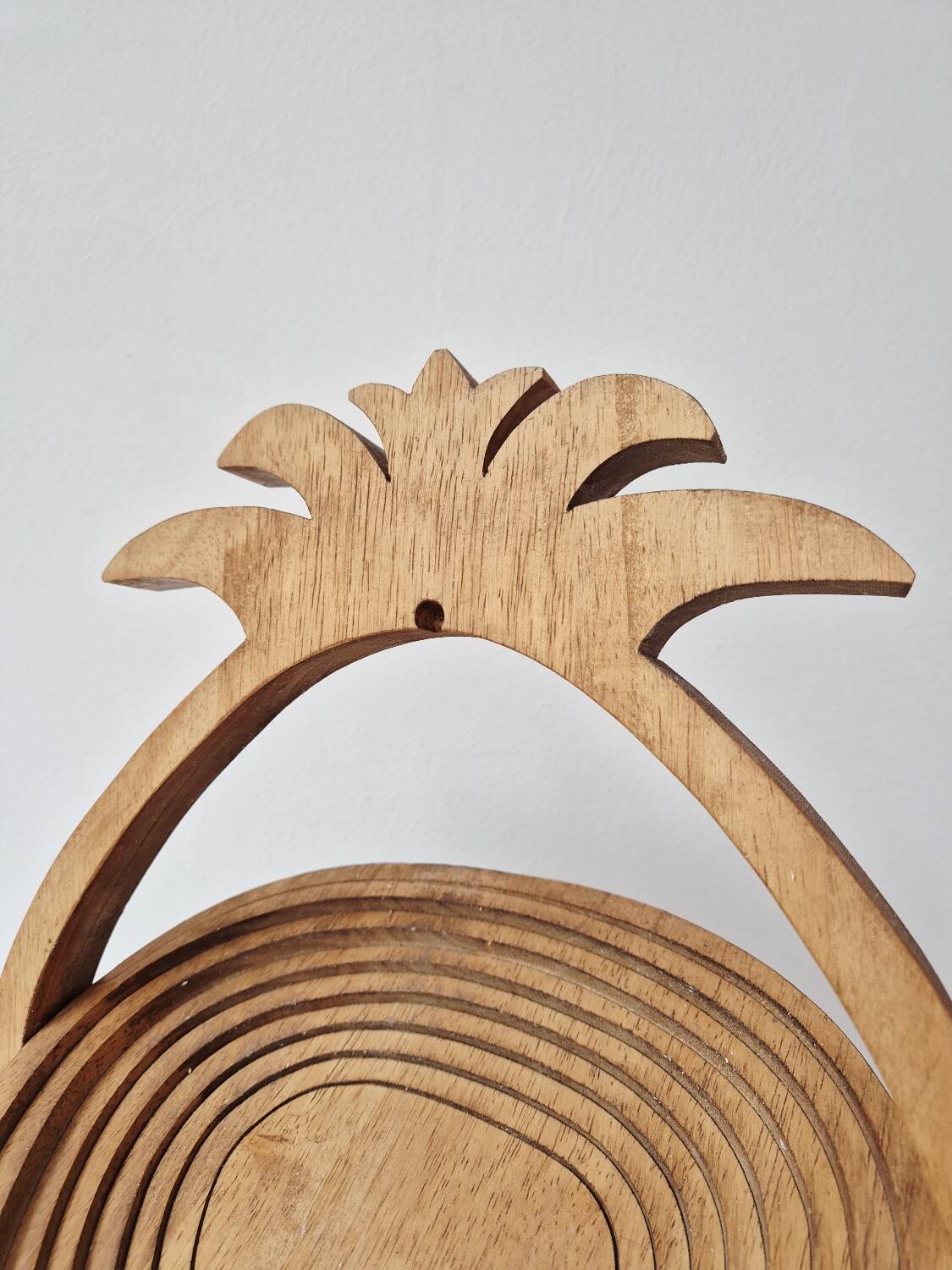 Wooden Fruit Basket "Pineapple" - Vintage