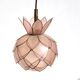 Lotus ceiling lamp in pink mother-of-pearl and brass