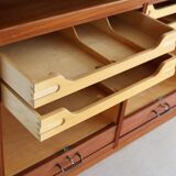 Bibliothèque en teck vintage avec rangement