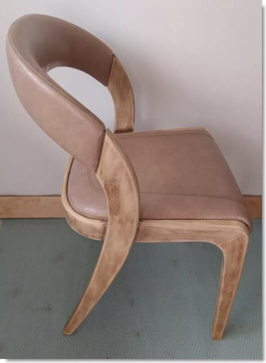 Pair of Baumann leather gondola chairs