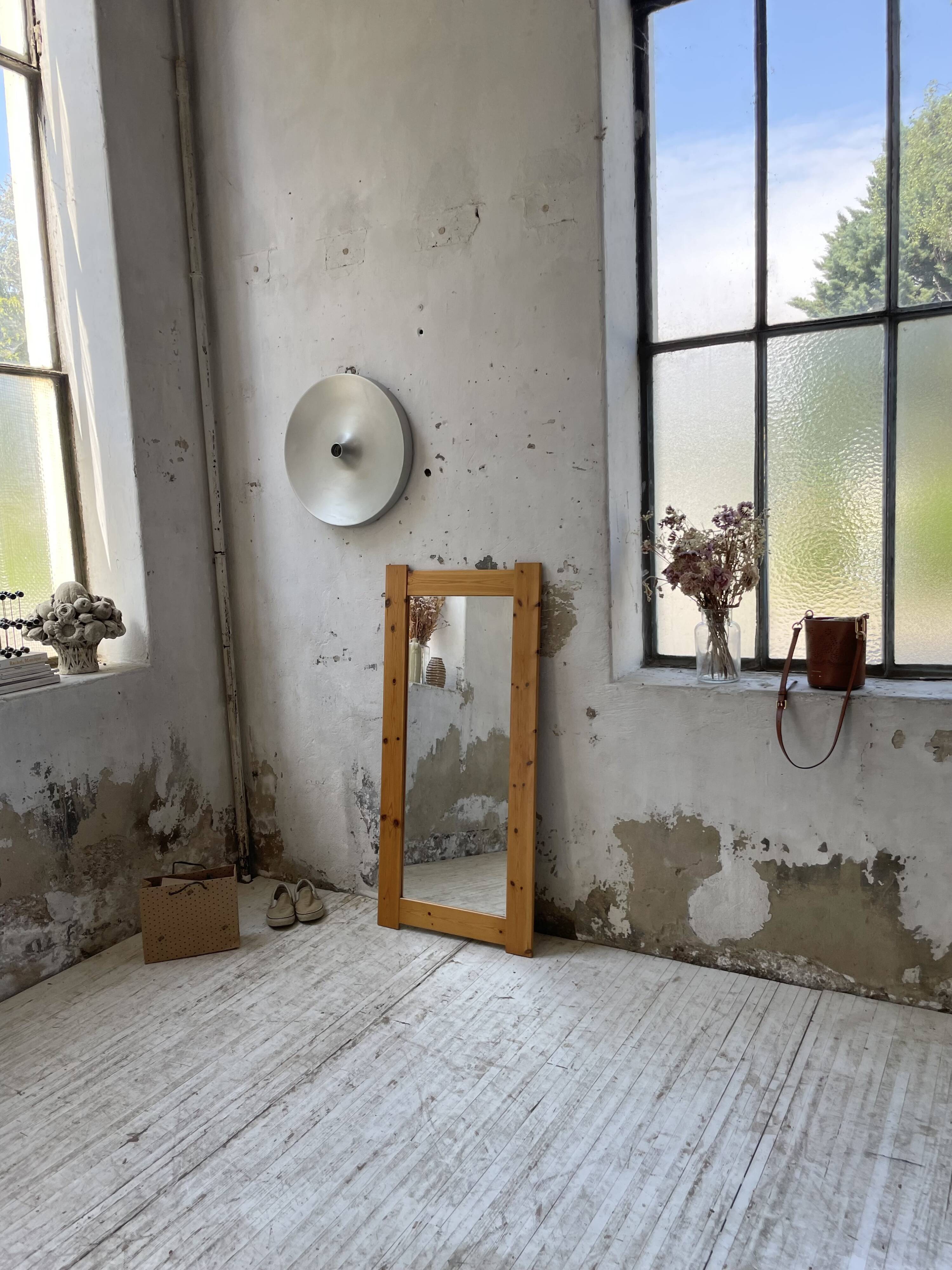 80s pine mirror