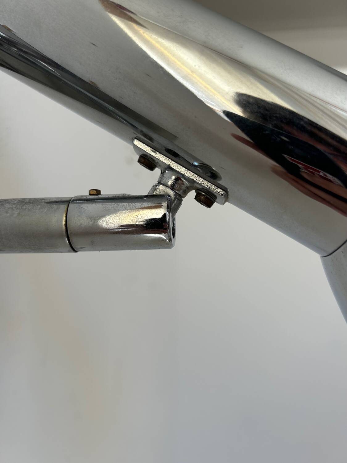 Vintage adjustable wall lamp, chrome-plated metal, France 1970