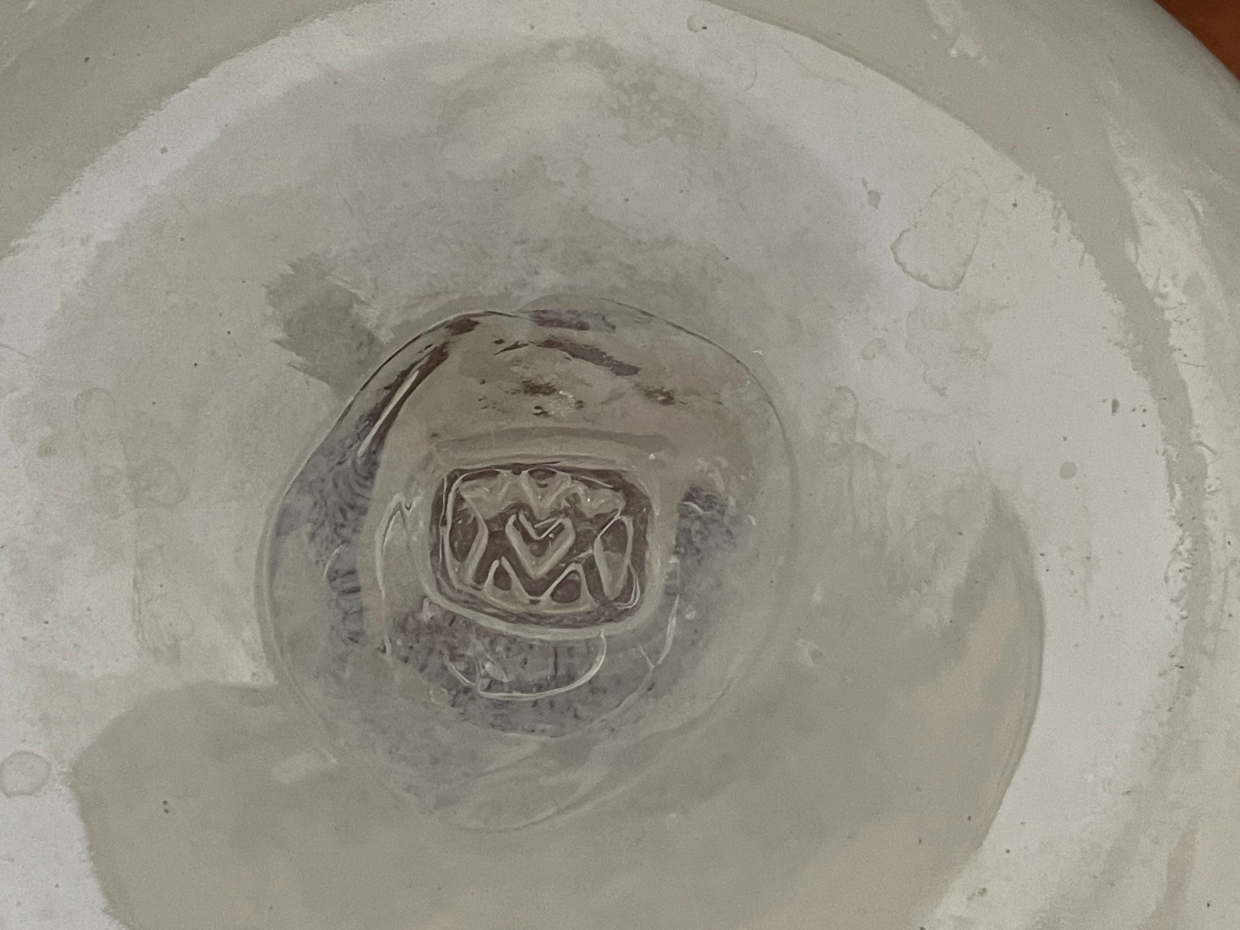 handmade blown glass ball vase Maure Vieil