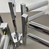 Modernist Huge chromed SPUTNIK Sciolari Style Ceiling Light, Italy, 1970s