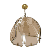 Plexis amber glass hanging lamp