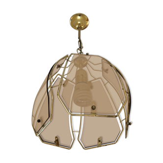 Plexis amber glass hanging lamp