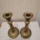 Deux  bougeoirs en cuivre vintage