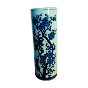 vase rouleau en porcelaine asie Chine cerisier du Japon années 1950
