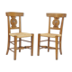 Paire de chaises paillées