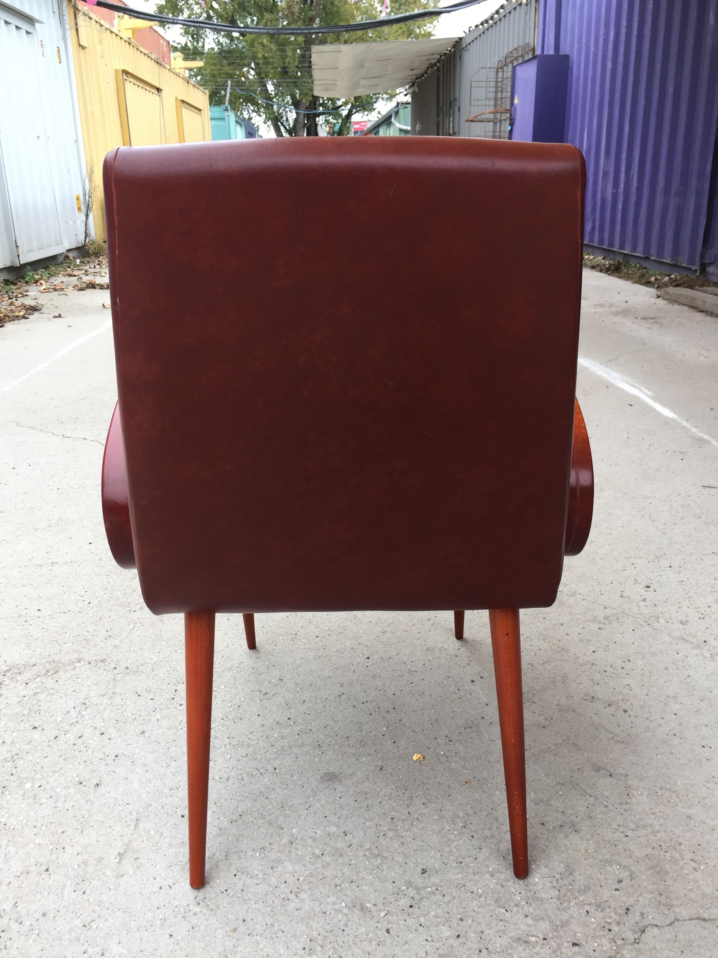 Moleskine chair circa 1960
