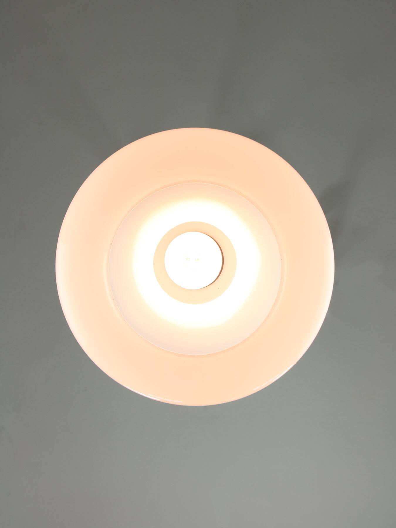 Mid-century italian green glass & brass pendant lamp