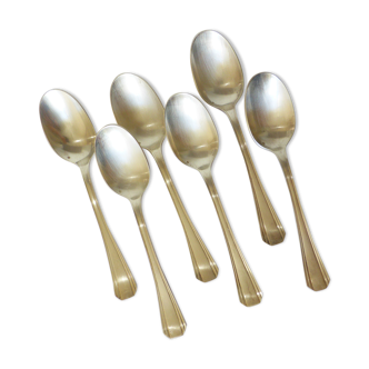 6 tablespoons Christofle Art Deco style silver metal 220670