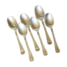 6 tablespoons Christofle Art Deco style silver metal 220670