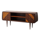 SIDEBOARD VINTAGE IN LEGNO CON DETTAGLI IN OTTONE ANNI ’60 MODERNARIATO