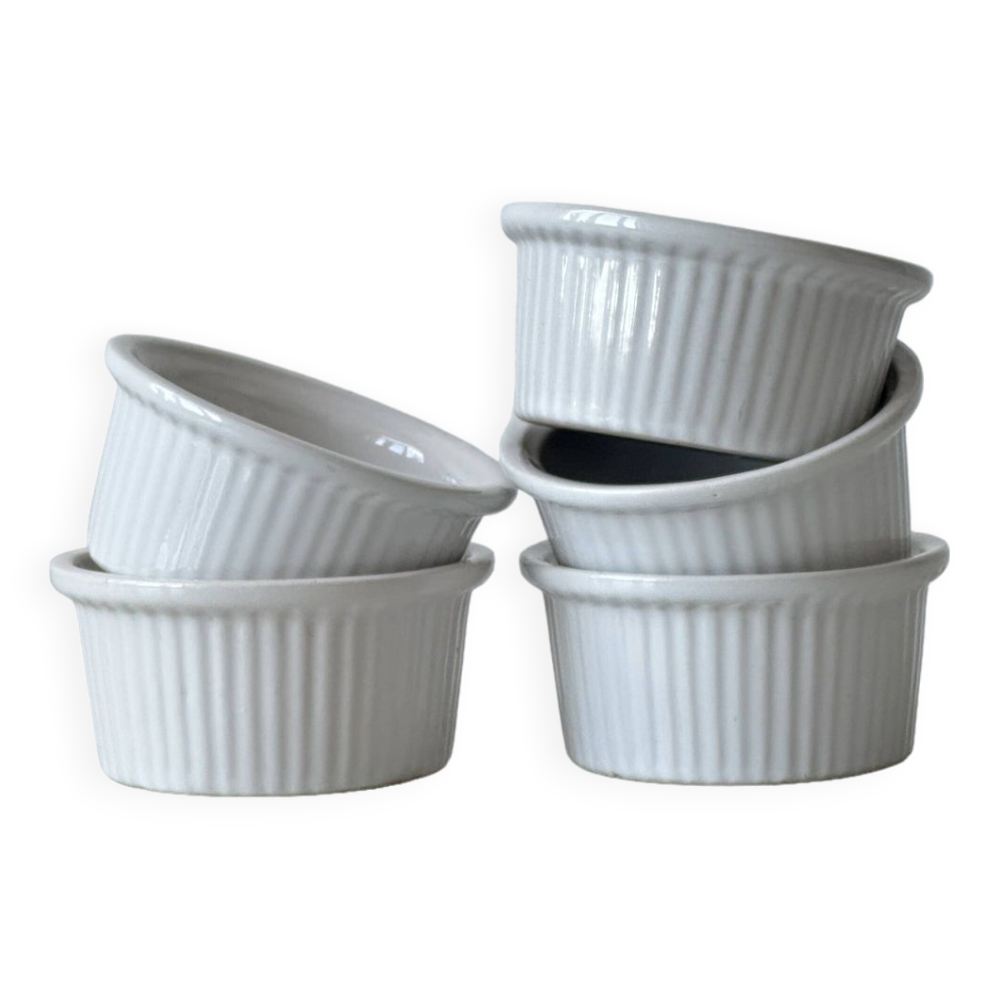 Lot De 10 Ramequins Carrés En Porcelaine Blanche - 170g (8.9 Cm) - Pour Crème Brûlée, Sauces, Apéritifs - Allant Au Four, Lave-vaisselle, Micro-ondes - 2