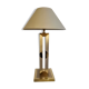 Modernist lamp. Brushed steel and brass.