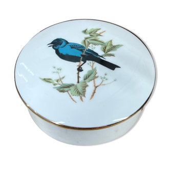 Round porcelain box "bird"