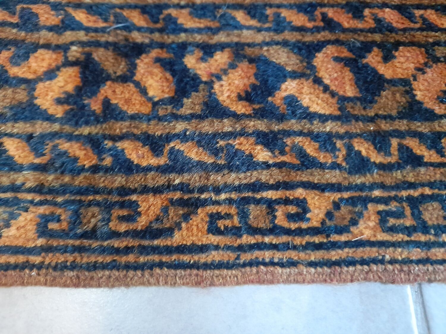 Afghan Carpet "Gül" Vintage – Wool – Exceptional Patina 205x132cm