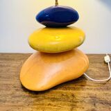 Galet François Châtain Lamp – Blue, Yellow and Orange Design – 60 cm