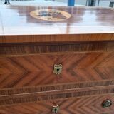 Old Louis XVI style chest of drawers in marquetry