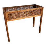 Wood and cane planter