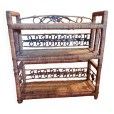 Small wall shelves in bamboo and wicker