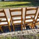 Lot de 6 chaises en bois Tissu floral