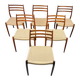 Ensemble de 6 chaises modèle 78 en teck par Niels O. Møller