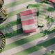 Green striped tablecloth: 240cm x 170cm