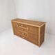 Italian Bamboo and Rattan Chest of Drawers or Credenza, 1980s