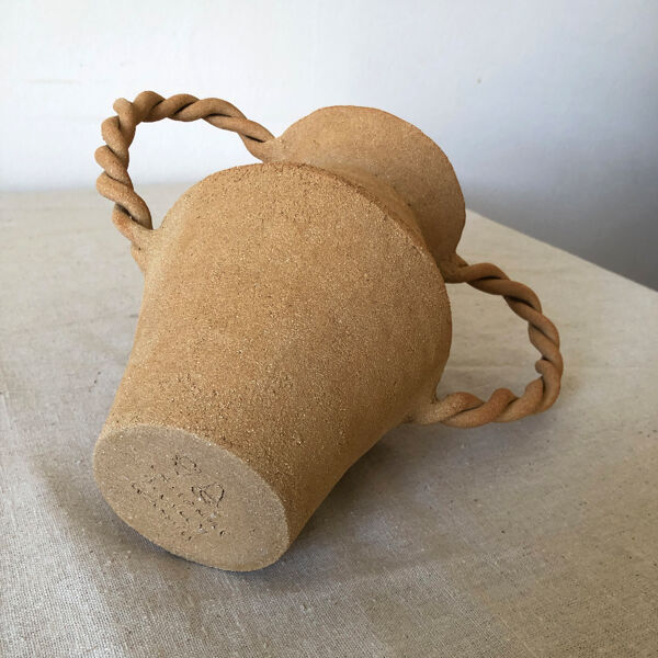 Vase amphore grès roux
