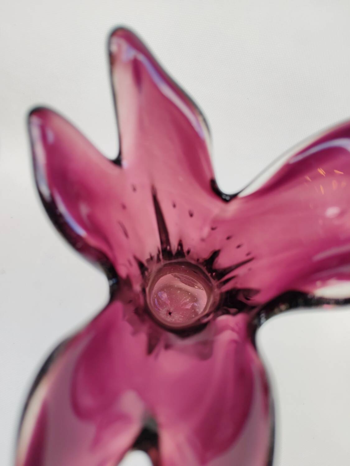 Murano glass vase, amethyst in colour, circa 1950.