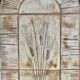 Ceramic and solid wood herbarium coffee table, signed