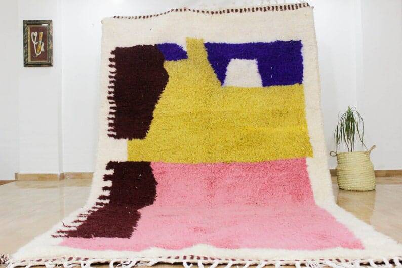 Colorful handmade Beni Ouraine rug
