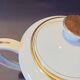 Coffee maker white porcelain gold border Snake porcelain