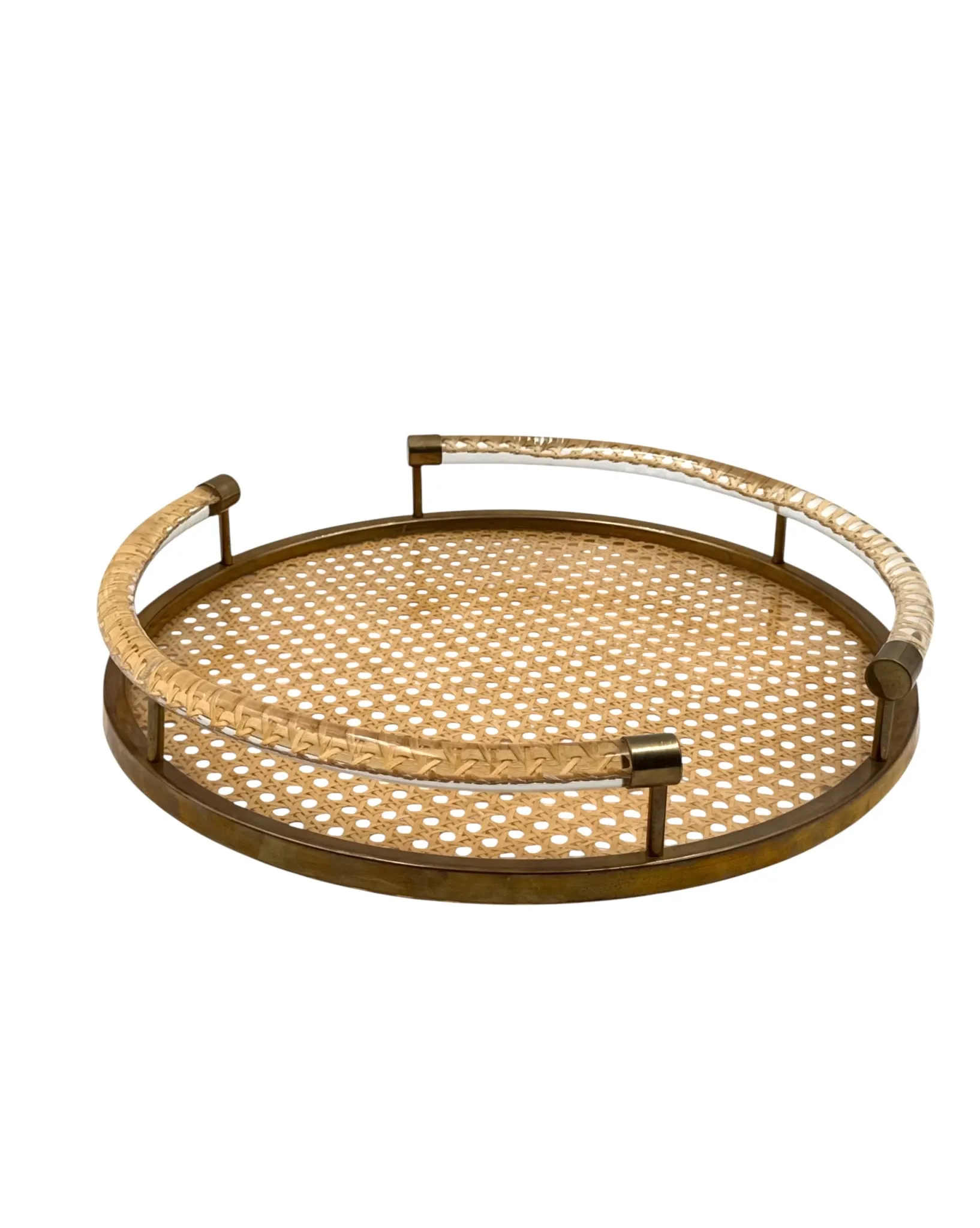 Hollywood regency luxury Vienna straw tray, Dior Home, France 1980