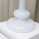 Vintage Holmegaard Plaza table lamp by Hsin-Lung Lin for Glasværk, 1970s - White glass with pink fabric shade - Elegant retro lamp, gift idea.