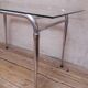Desk table 120x76cm chrome metal and glass