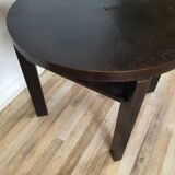 Art decò round black coffee table