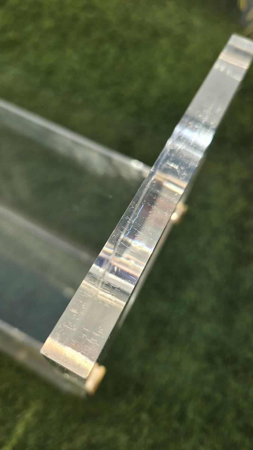 Michel Dumas vintage plexiglass magazine rack