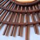 Miroir spirale en rotin 1960