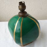 Green ceramic lamp base