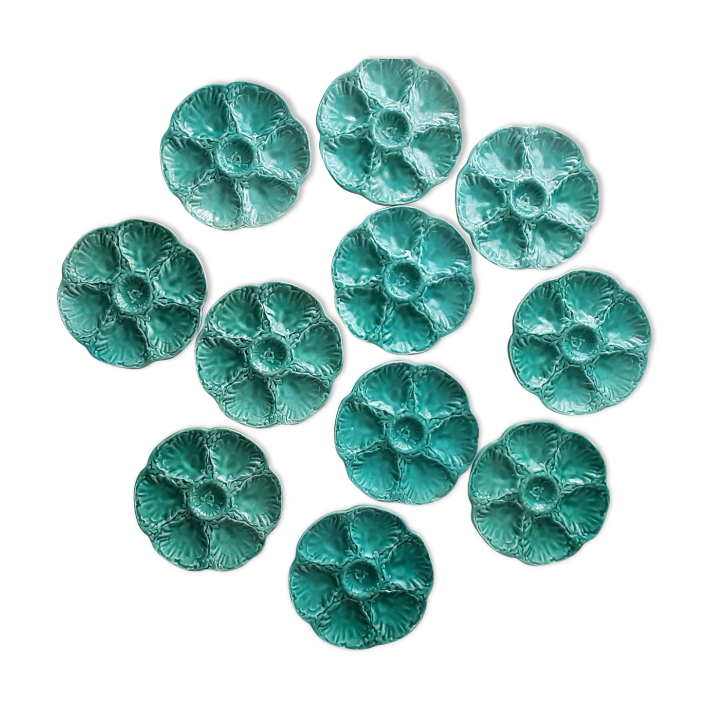 Lot of Oyster Plates Gien